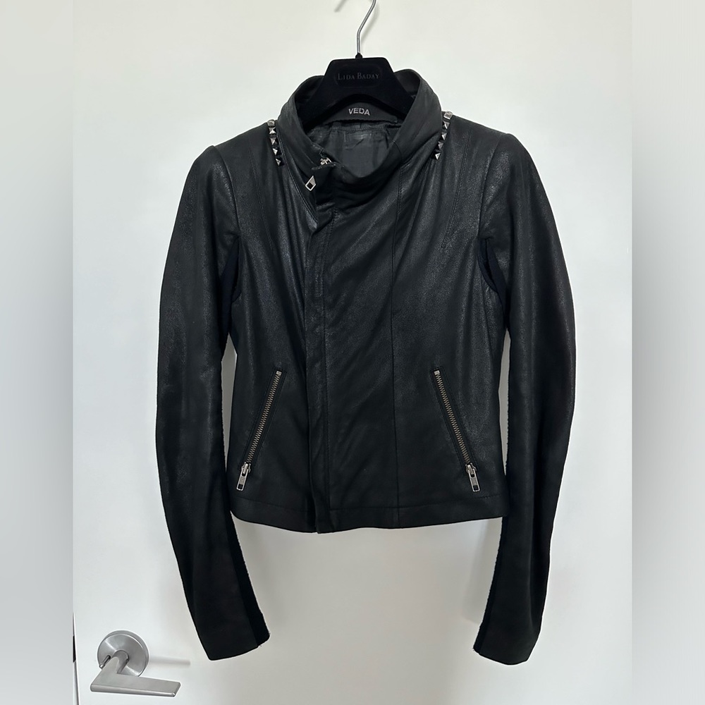 VEDA leather jacket size XS - Picture 2 of 4